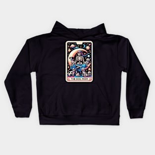 The Dog Mother Funny Tarot Skeleton Moon Astrology Kids Hoodie